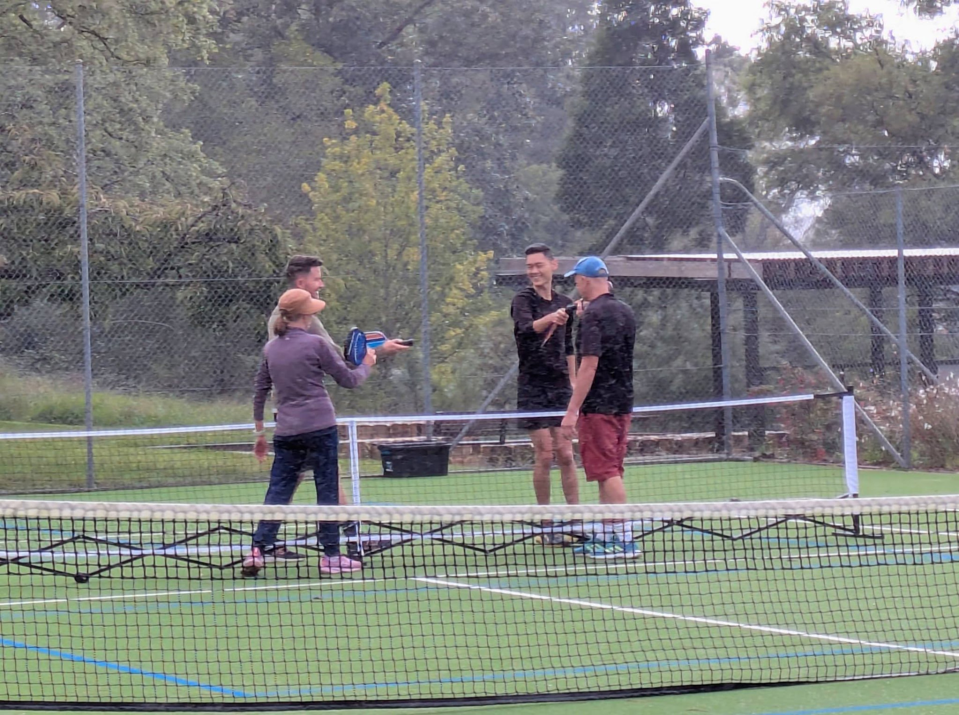 Social pickleball doubles at a Blue Mountains club